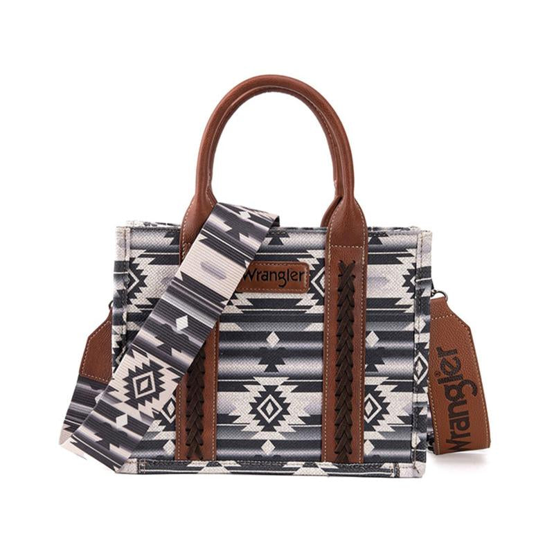 Wrangler Southwestern Dual Sided Print Small Canvas Tote/Crossbody