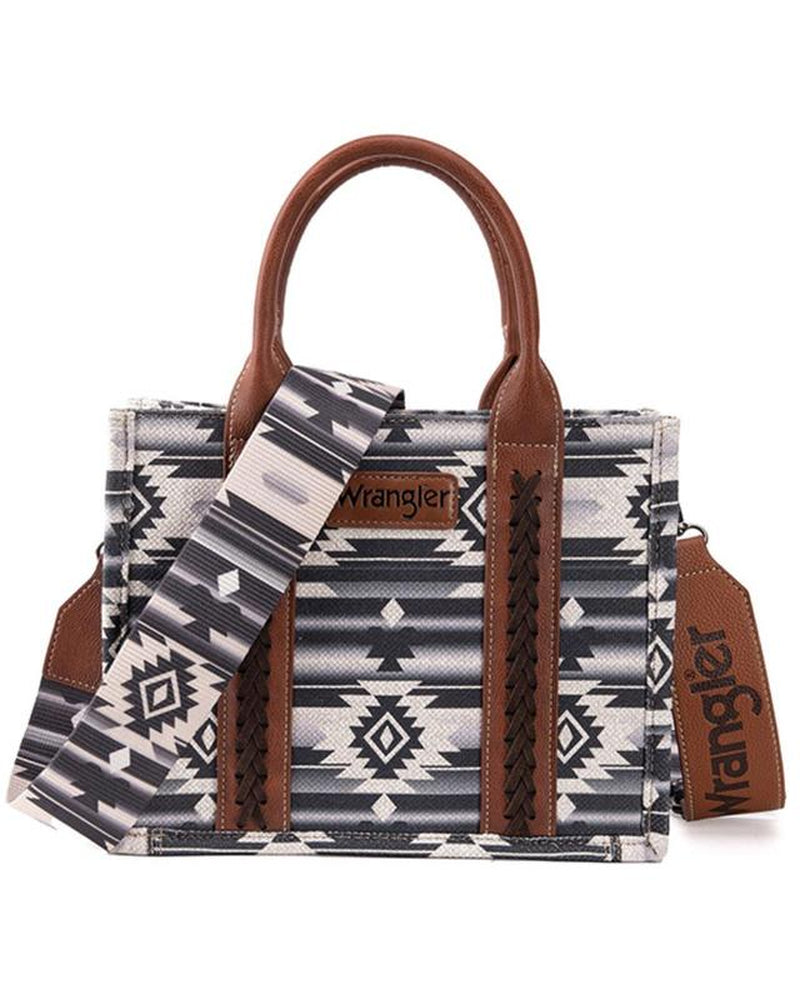 Wrangler Southwestern Dual Sided Print Small Canvas Tote/Crossbody